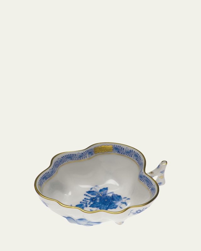 Chinese Bouquet Blue Deep Leaf Dish